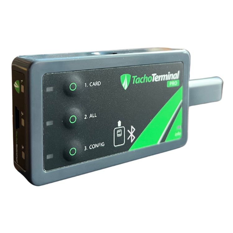TachoTerminal PRO3 — bočni pogled s utorom za karticu